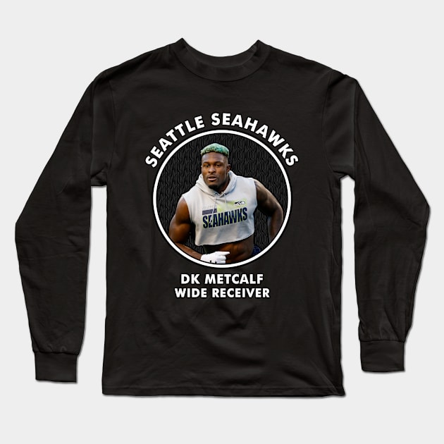 DK METCALF - WR - SEATTLE SEAHAWKS Long Sleeve T-Shirt by Mudahan Muncul 2022